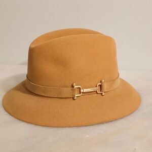 Charles Knox Hatter Felt Wool Fedora Tan Hat Size 7 Vintage 80's